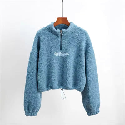 Inga | Fluffy Ull-look Kort Genser