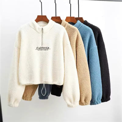 Inga | Fluffy Ull-look Kort Genser