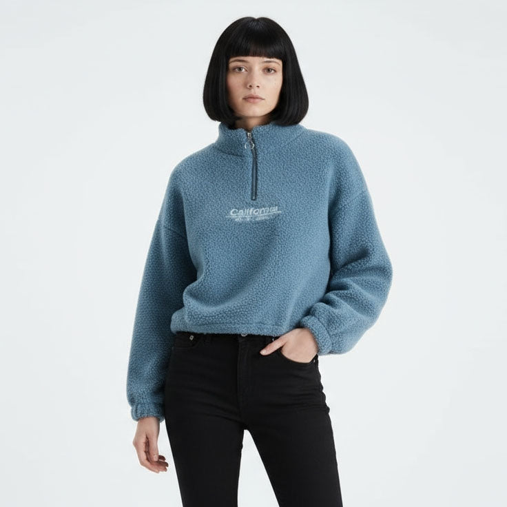 Inga | Fluffy Ull-look Kort Genser
