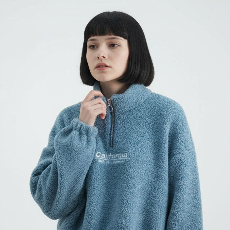 Inga | Fluffy Ull-look Kort Genser