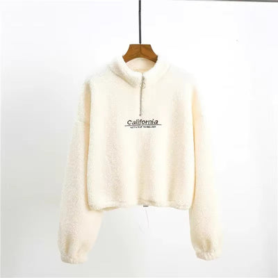 Inga | Fluffy Ull-look Kort Genser