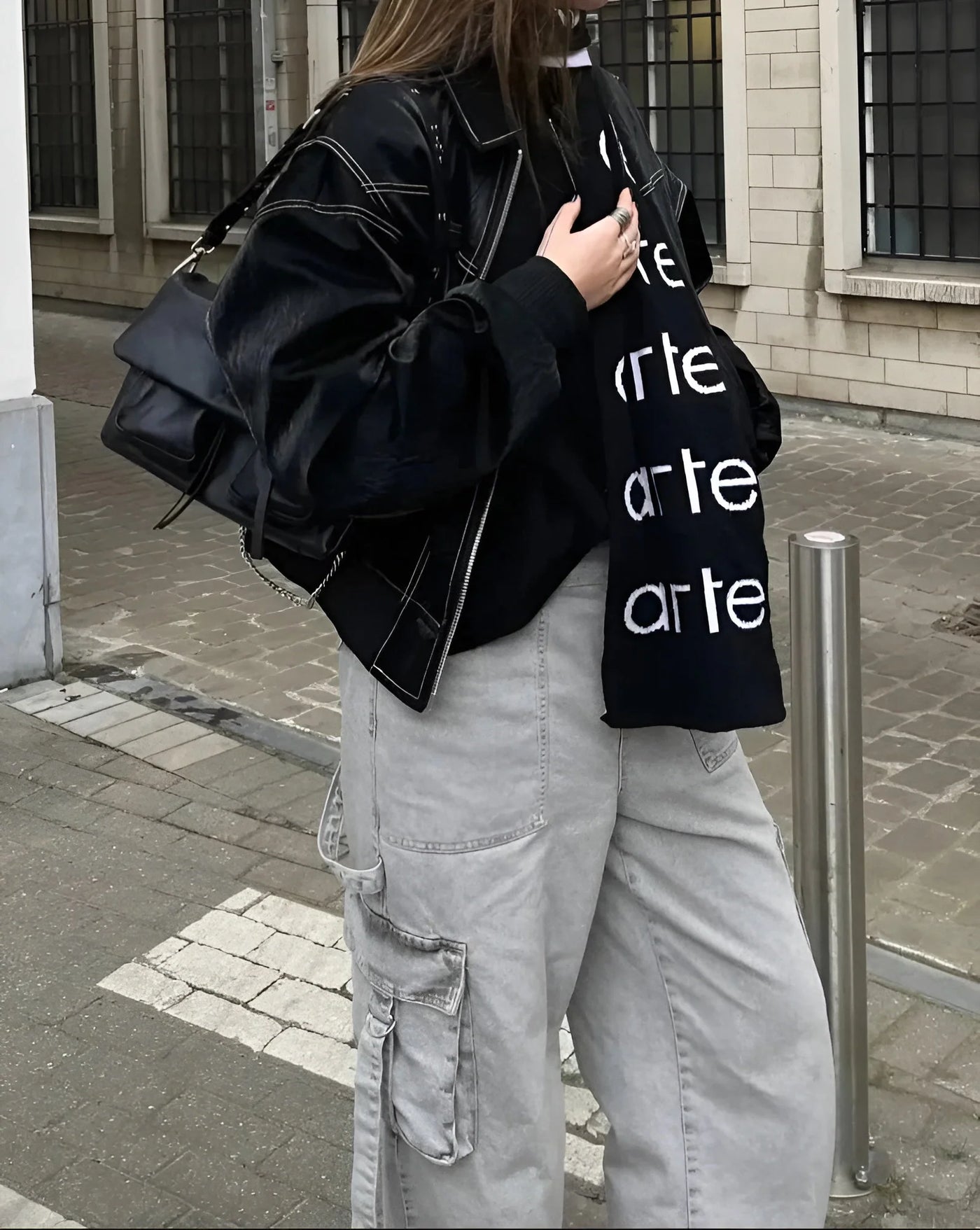 Vixi | Trendy Bomberjakke i Imitert Skinn